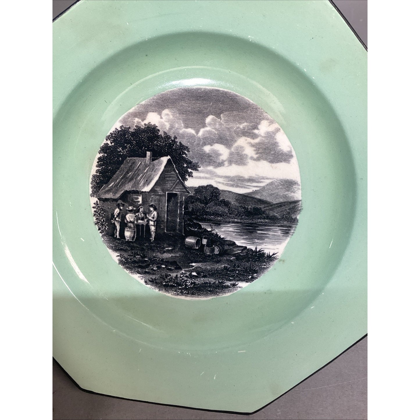 Wedgwood Etruria England Mint Green Decorative Plates