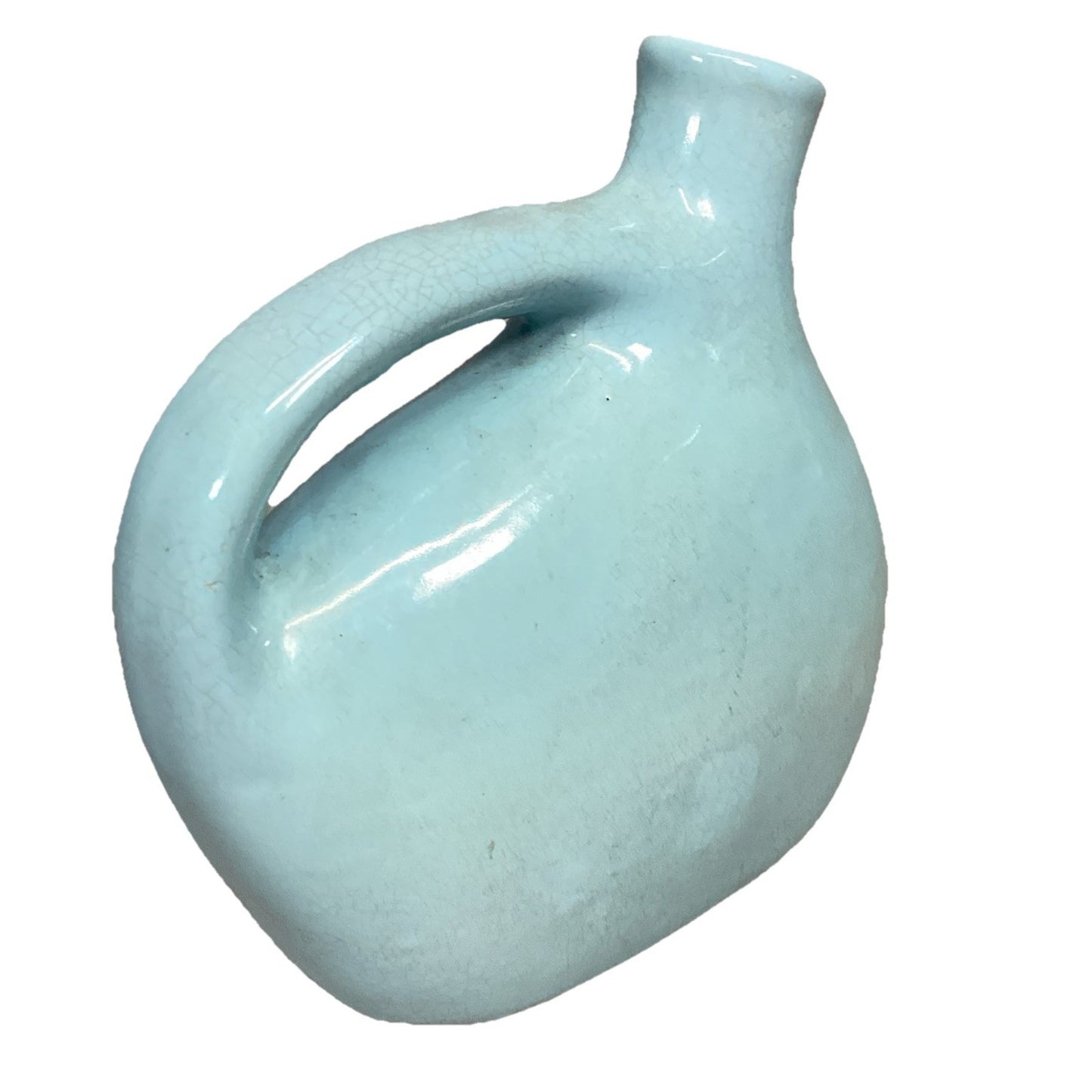Vintage Light Blue Whiskey Mohawk Liquor Jug Decanter - No Stopper