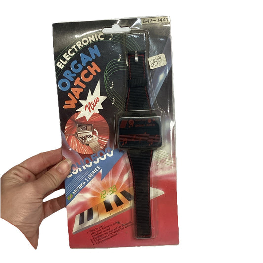 Vintage 1980’s Echo 500 Electronic Organ Watch Musika I Series - New In Package