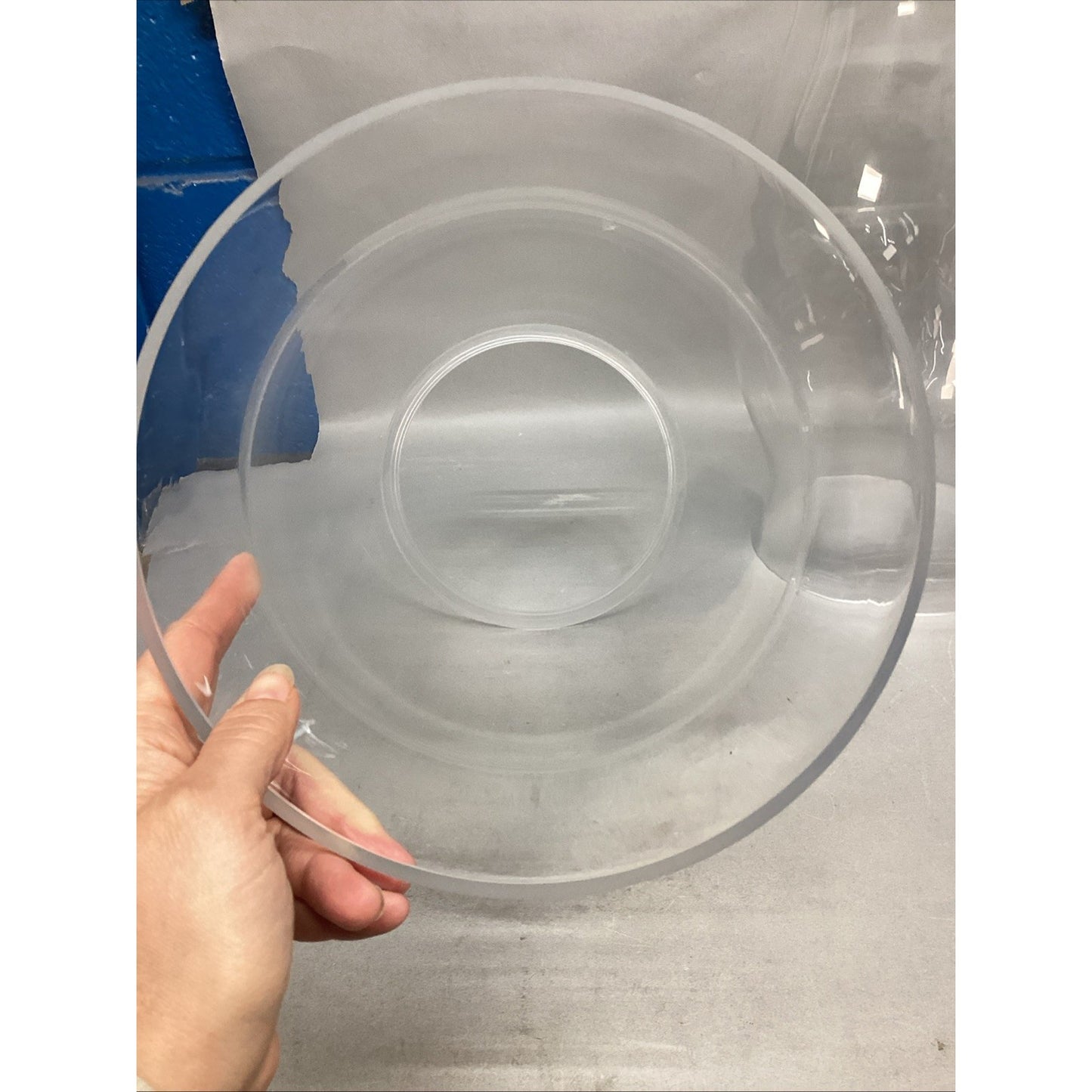 Vintage Large Hurricane Lamp Shade Clear Glass - 16.5”H