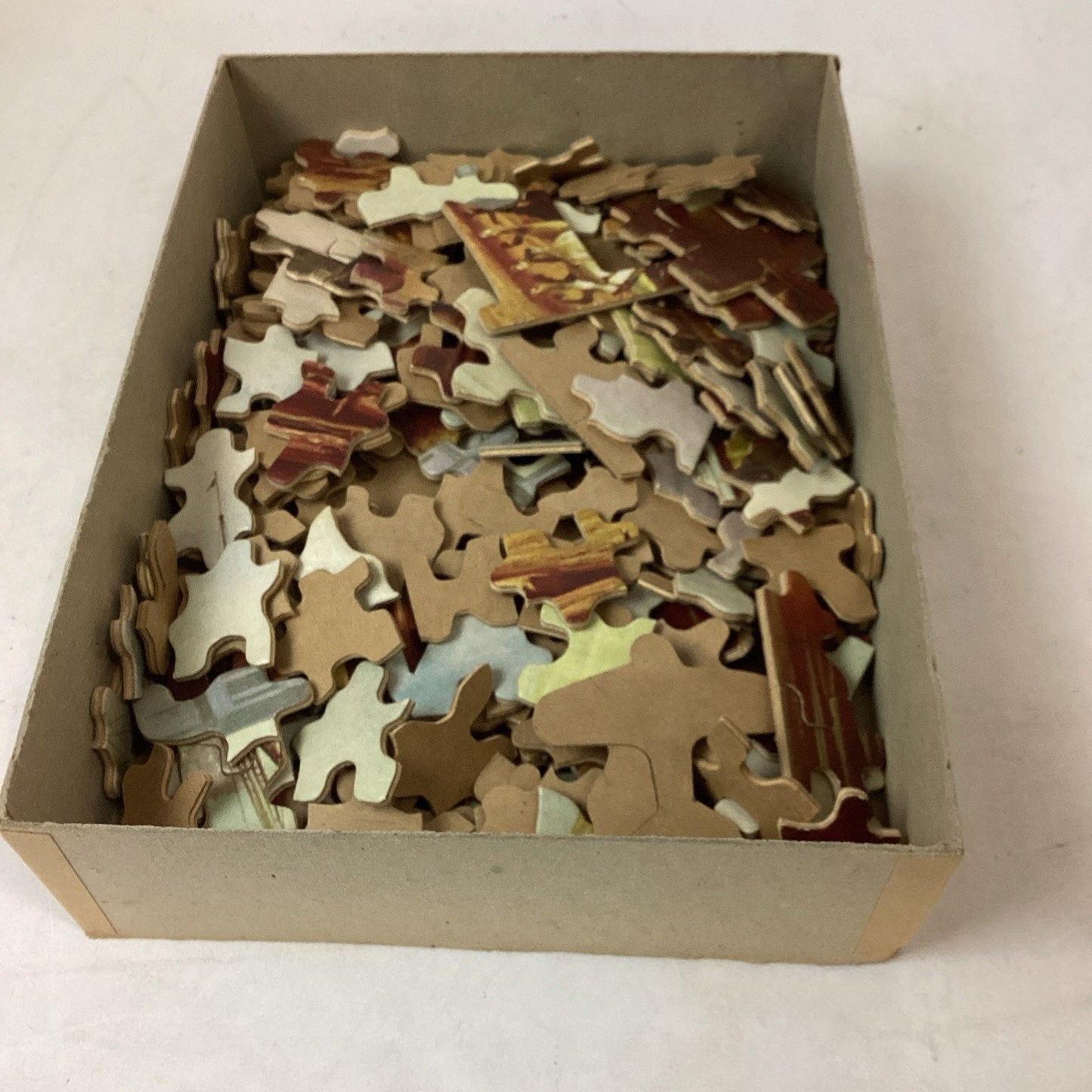 Set Of 6 Vintage Wooden Perfect Picture Puzzles