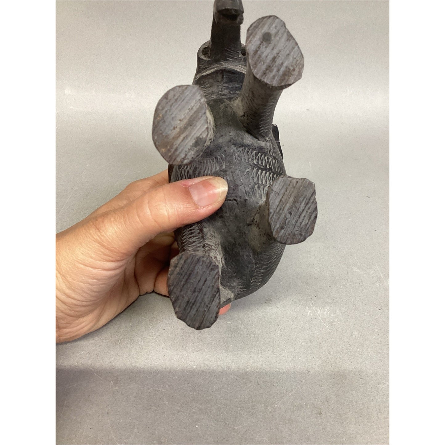Handcarved African Elephant - 5x2.5x5”