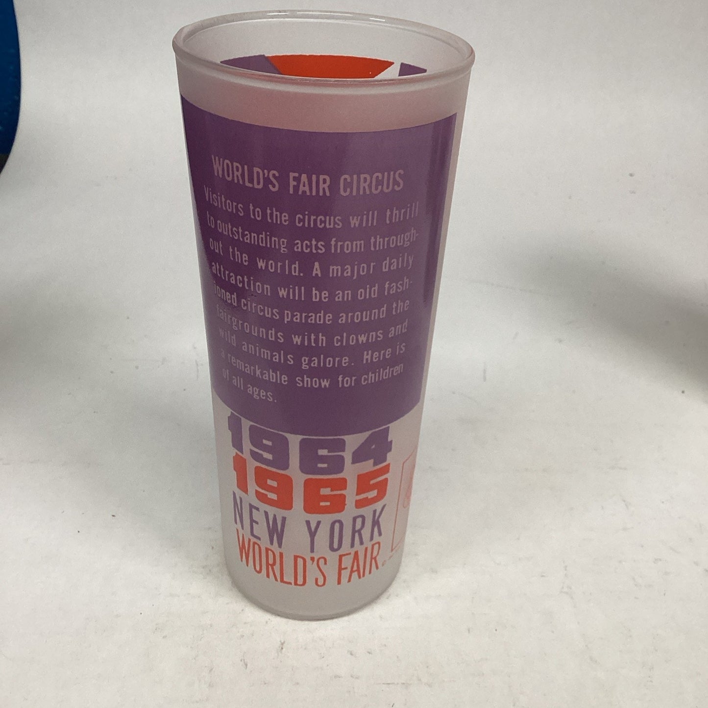 Vintage 1964-1965 New York World's Fair Frosted Glass Tumblers - Set Of 4