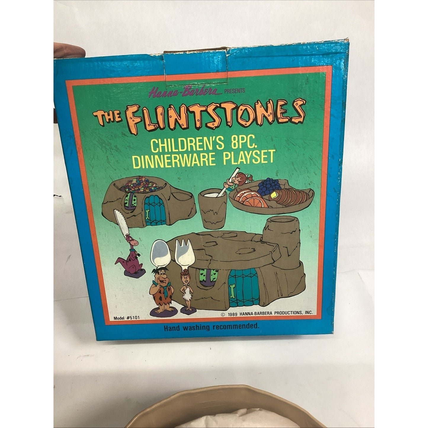 Vintage The Flintstones 8 PC Children’s Dinnerware Playset Set Starwares 1989