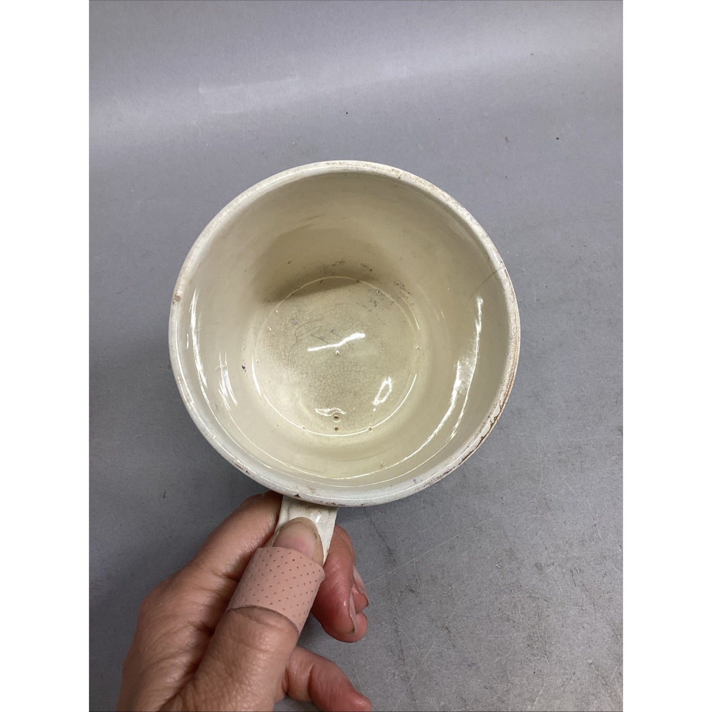 Vintage Japanese Blue Orange Floral Mug - 4.25x4”