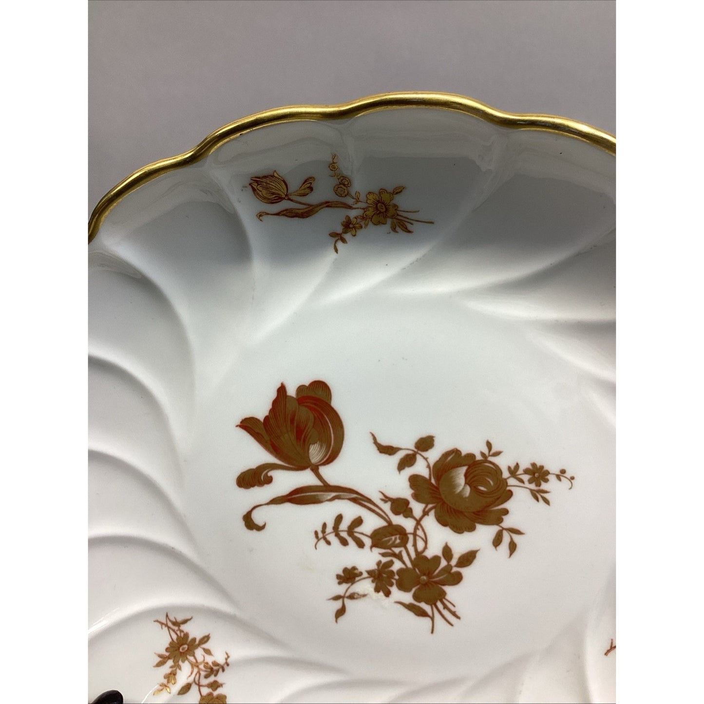 Limoges Floral White Dessert Dish - Made In France