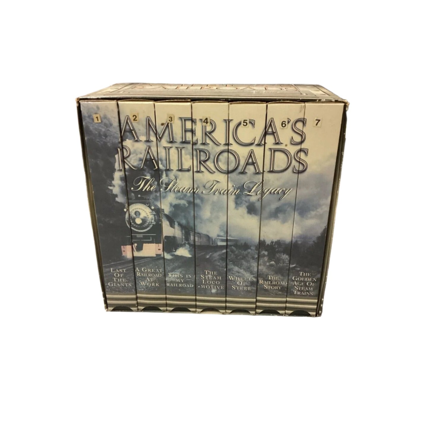 Americas Railroads The Steam Train Legacy Box Set - 7 VHS Tape Set