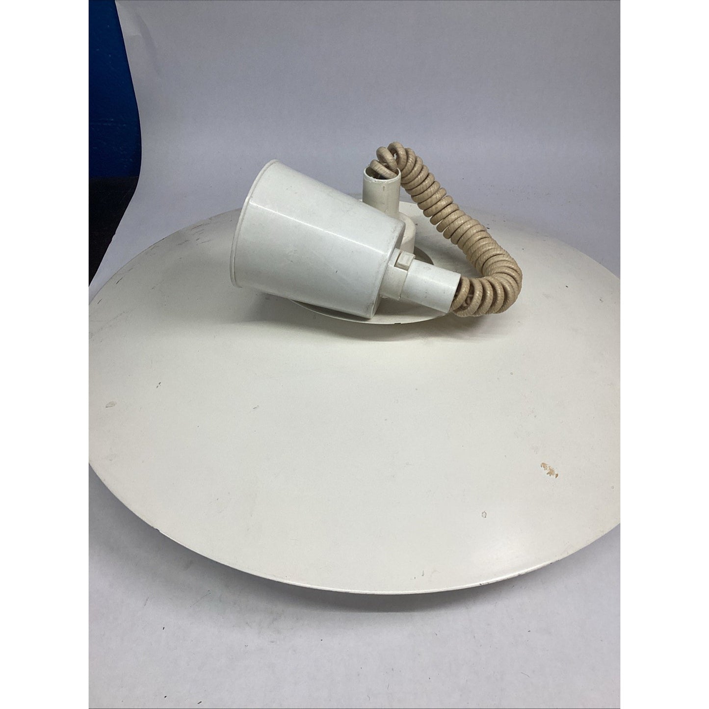 Large White Mid Century Modern Pendant Dining Table Lamp - Untested