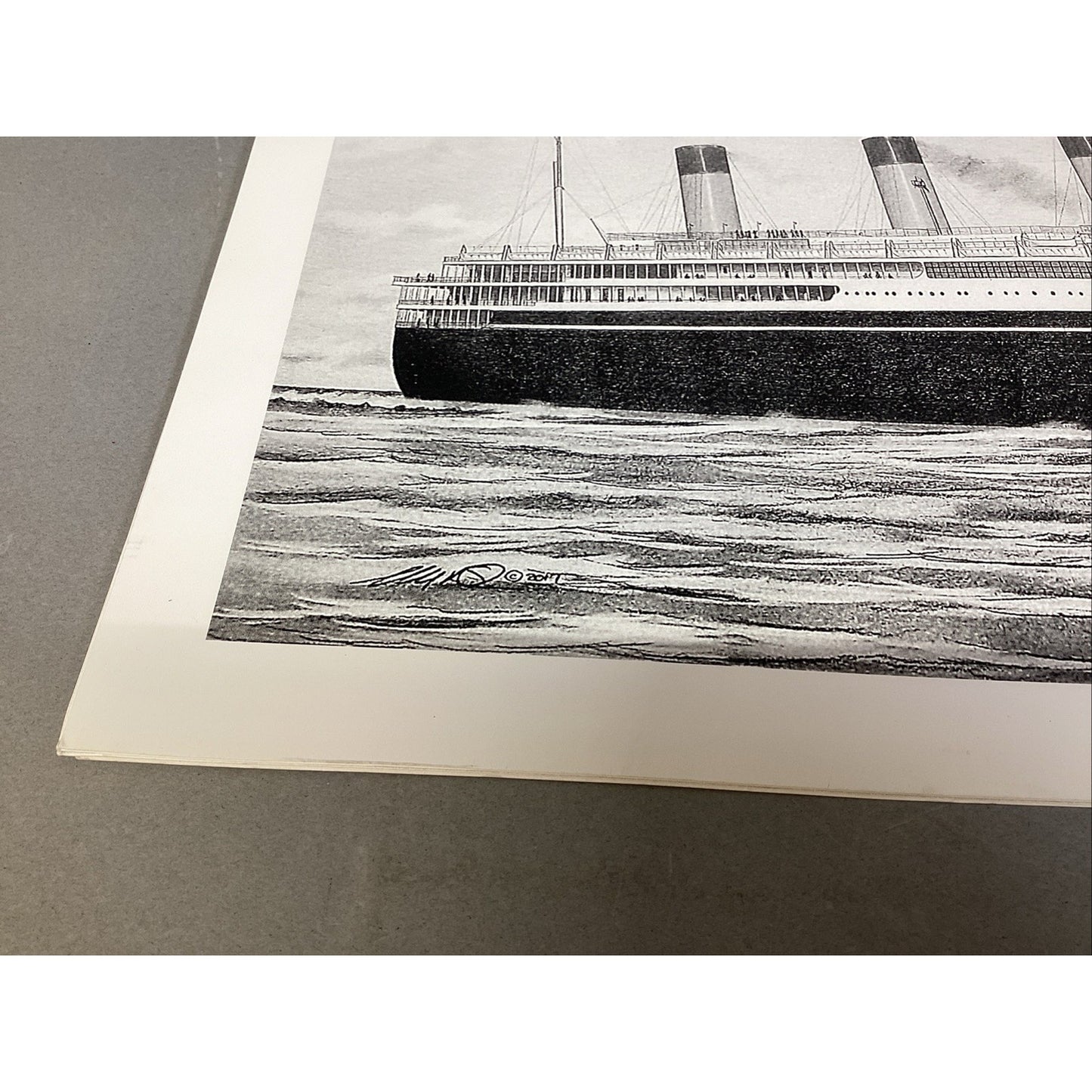 L’Atlantique Ship Art Print - 16x12” - Signed In 2018