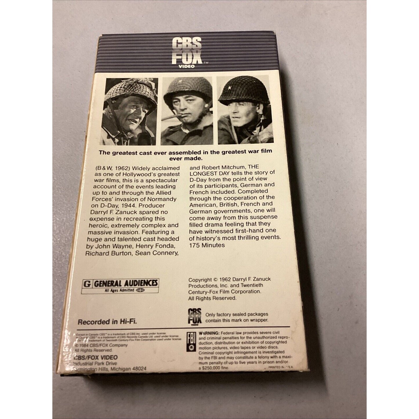 The Longest Day VHS Tapes Part 1 & Part 2 - Greatest War Film Ever Made - 1962