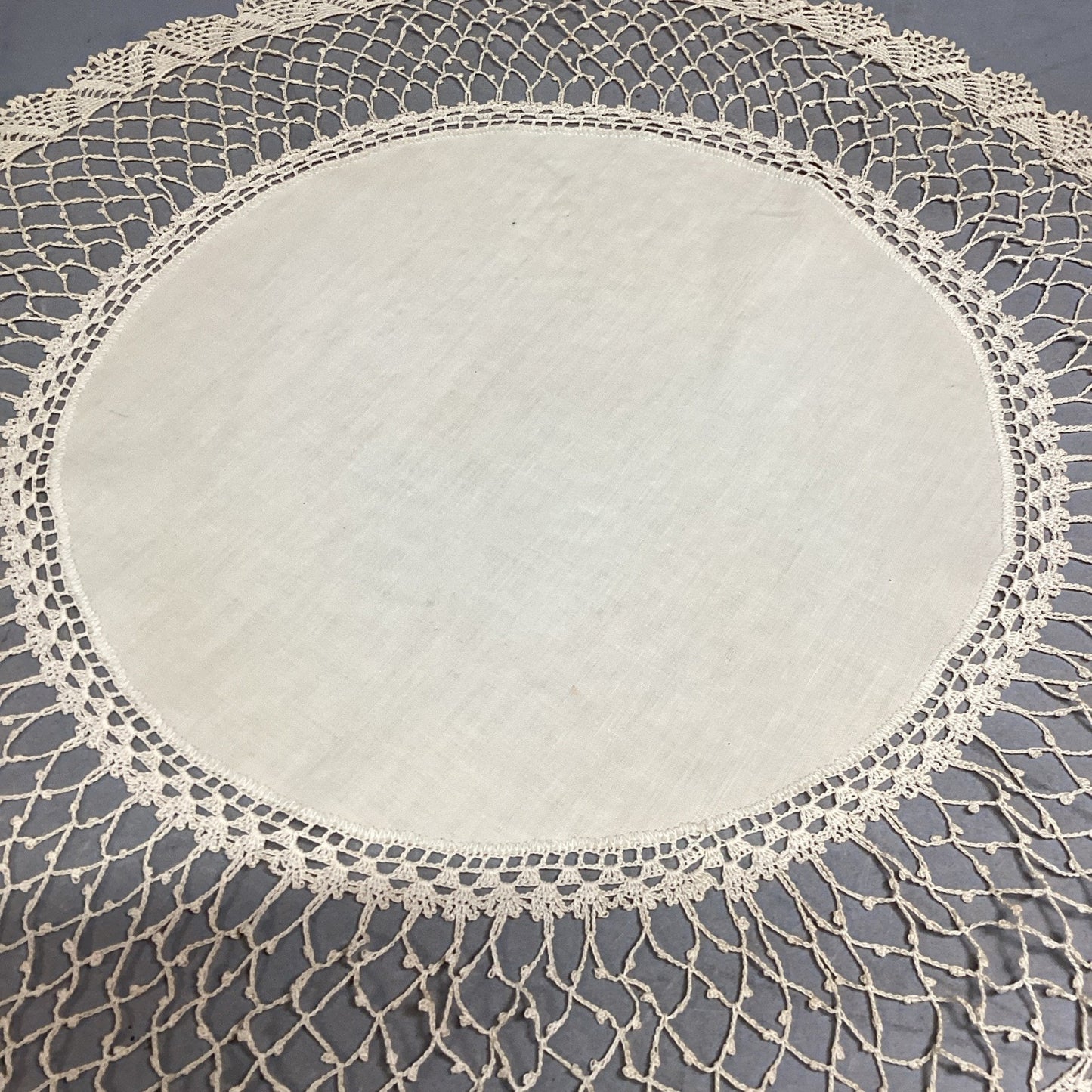 Set Of 2 Elegant Antique Handmade Needle Lace Doilies