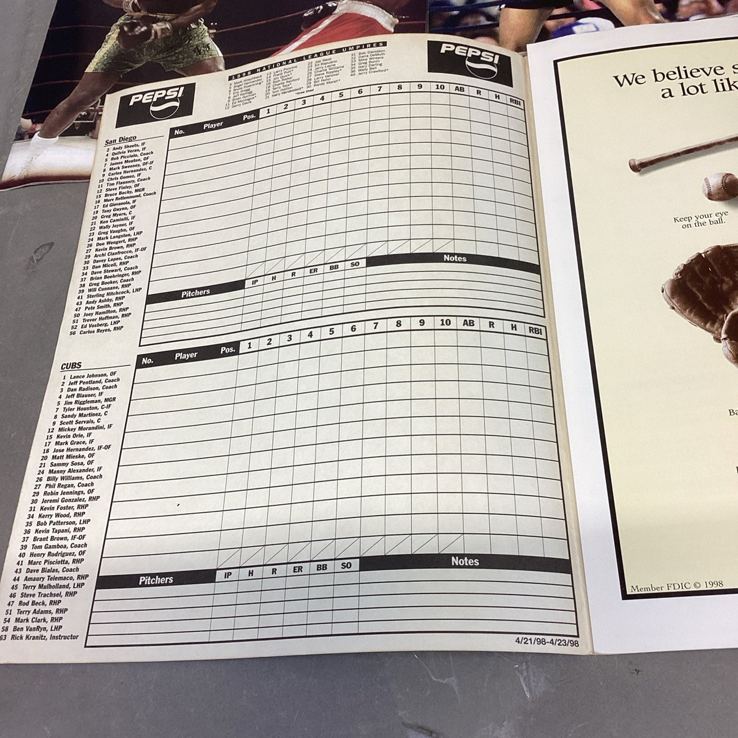 Lot Of 6 Sports Catalogs/Magazines - Bulls, Cubs, Boxing, Hockey, Football