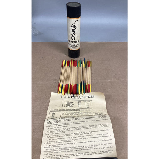 Vintage 456 Pick Up Stix The Continental Game w/ Instructions