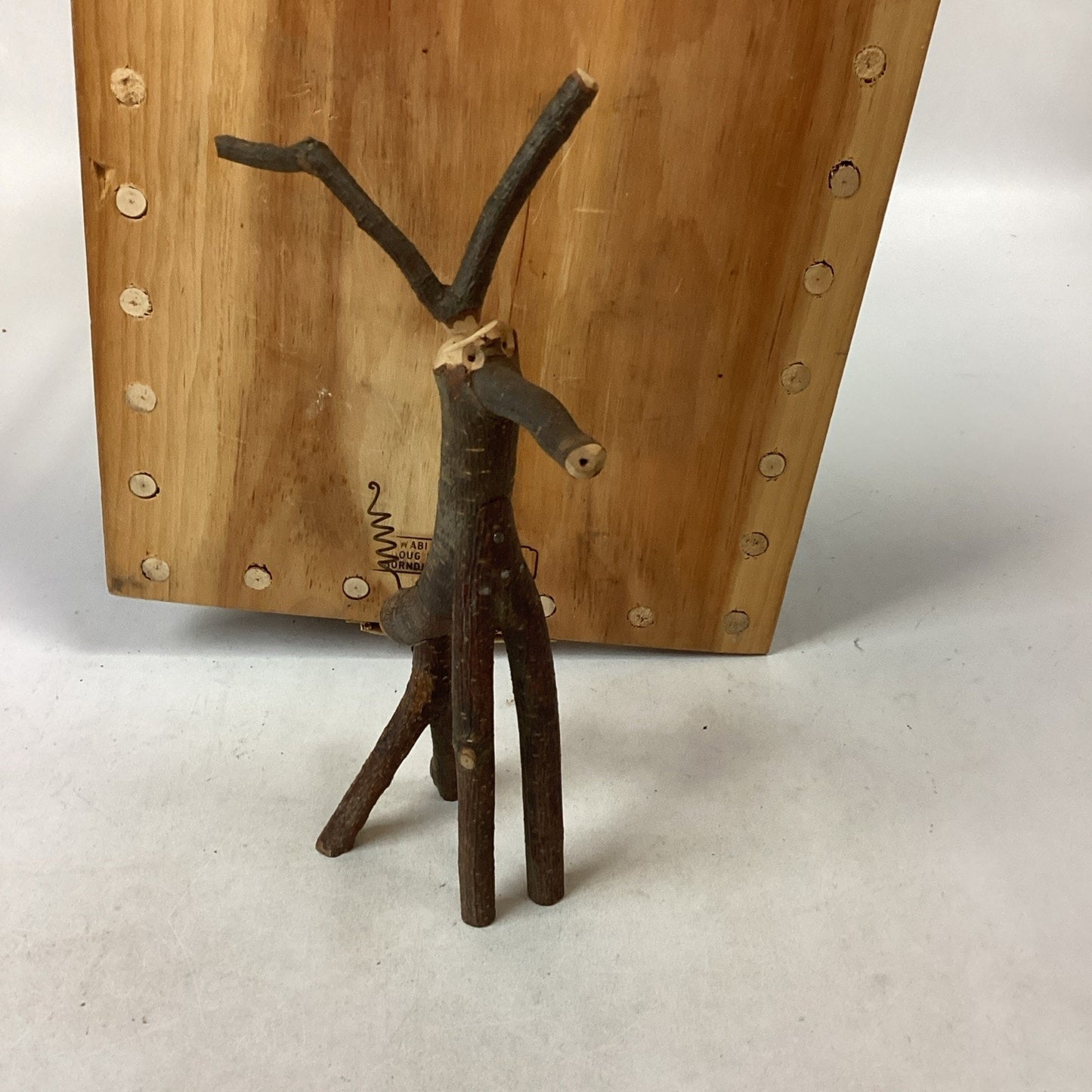 Handmade Wooden Cage With Carved Deer - Made By Wabi Wood Shop In Maine
