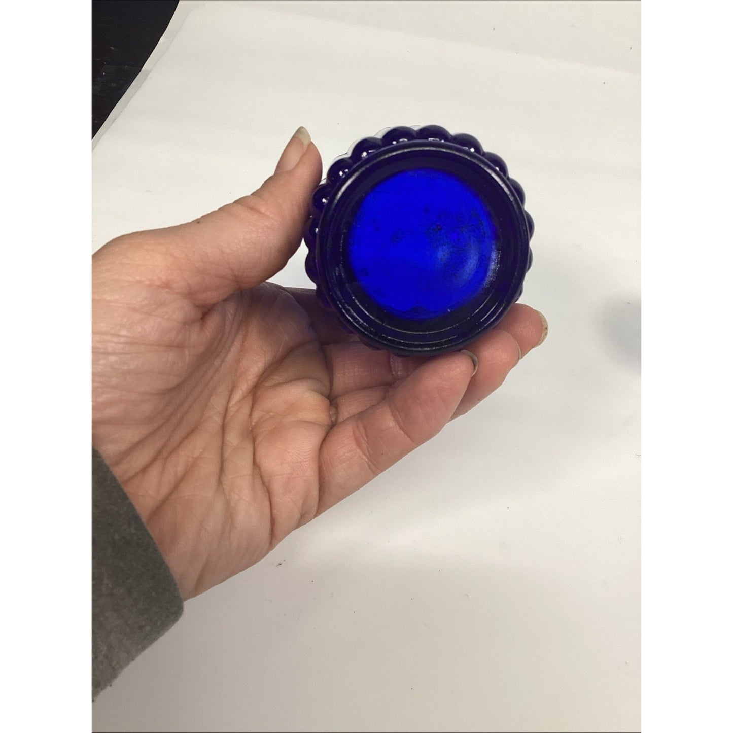 Set Of 2 Antique EAPG Cobalt & Blue Toothpick Holders