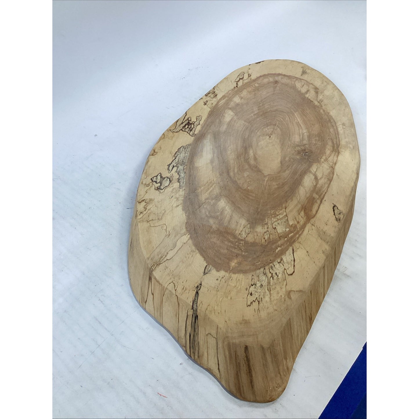 Handcrafted Spalted Olive Ash Live Edge Serving Tray, Platter - 24.5”L