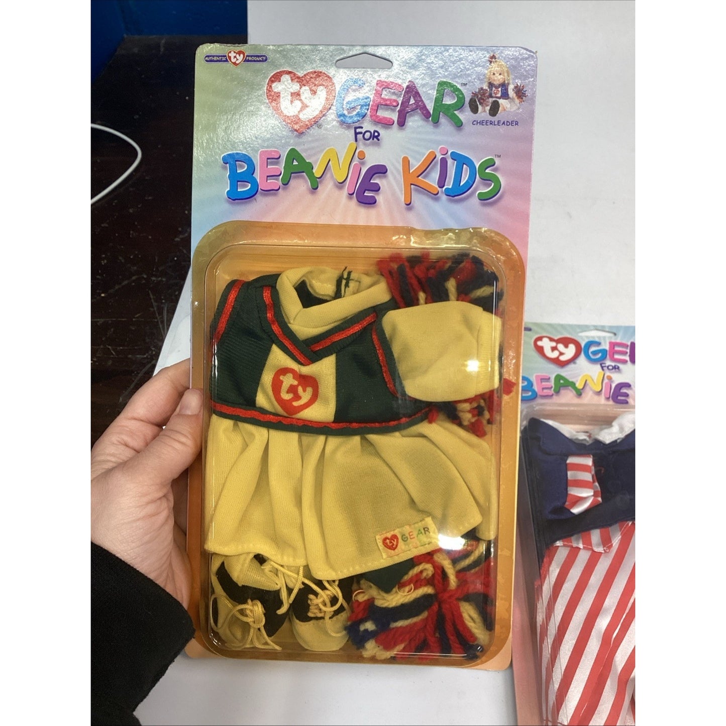 Lot of 2 Ty Gear For Beanie Kids - Cheerleader & Uncle Sam - New