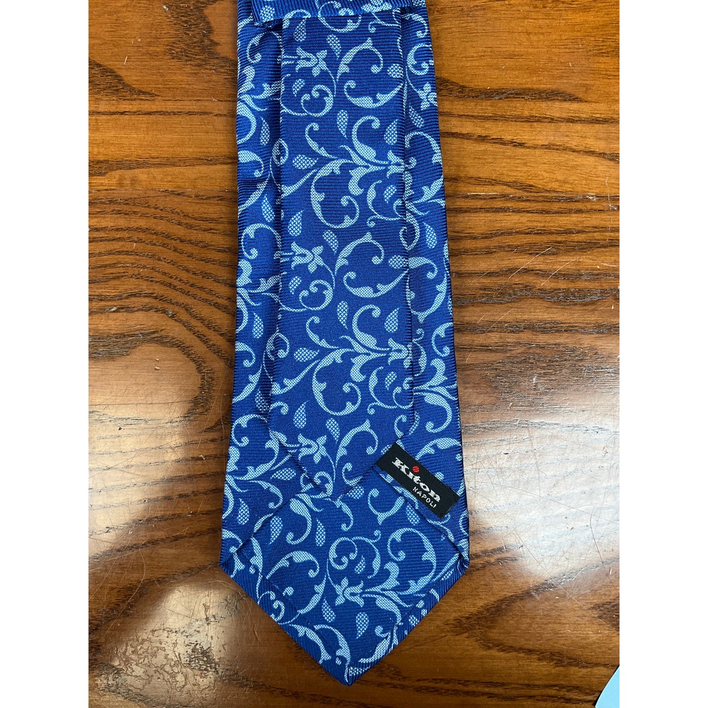 Kiton Mens Blue Necktie