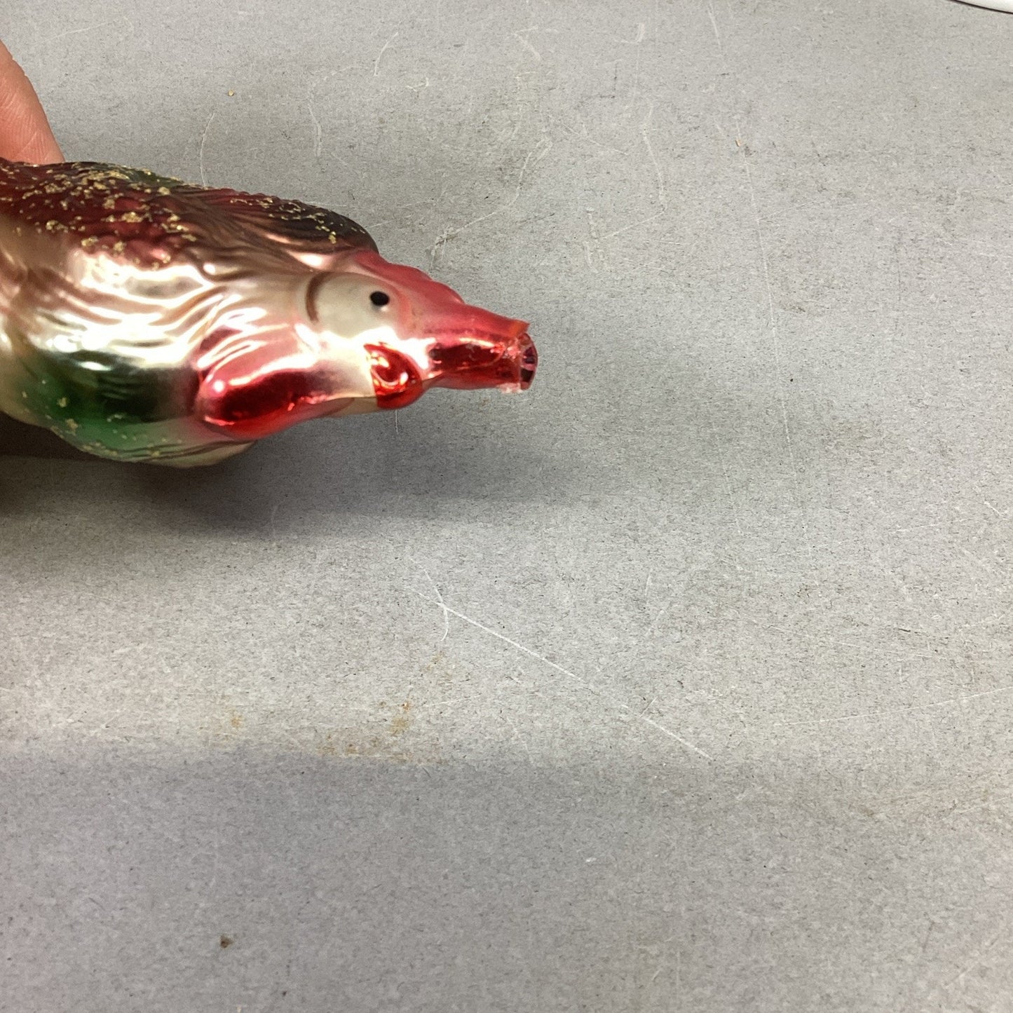 1998 Christopher Radko Rise & Shine Rooster 7" Ornament 98-082-0 No Topper