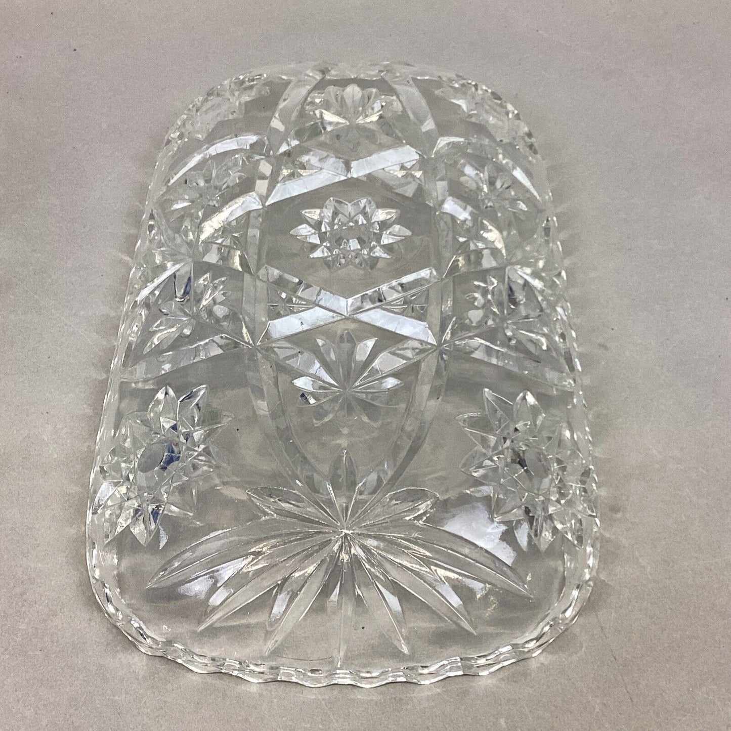 Vintage Star Of David Oval And Rectangular Glass Serving Dish