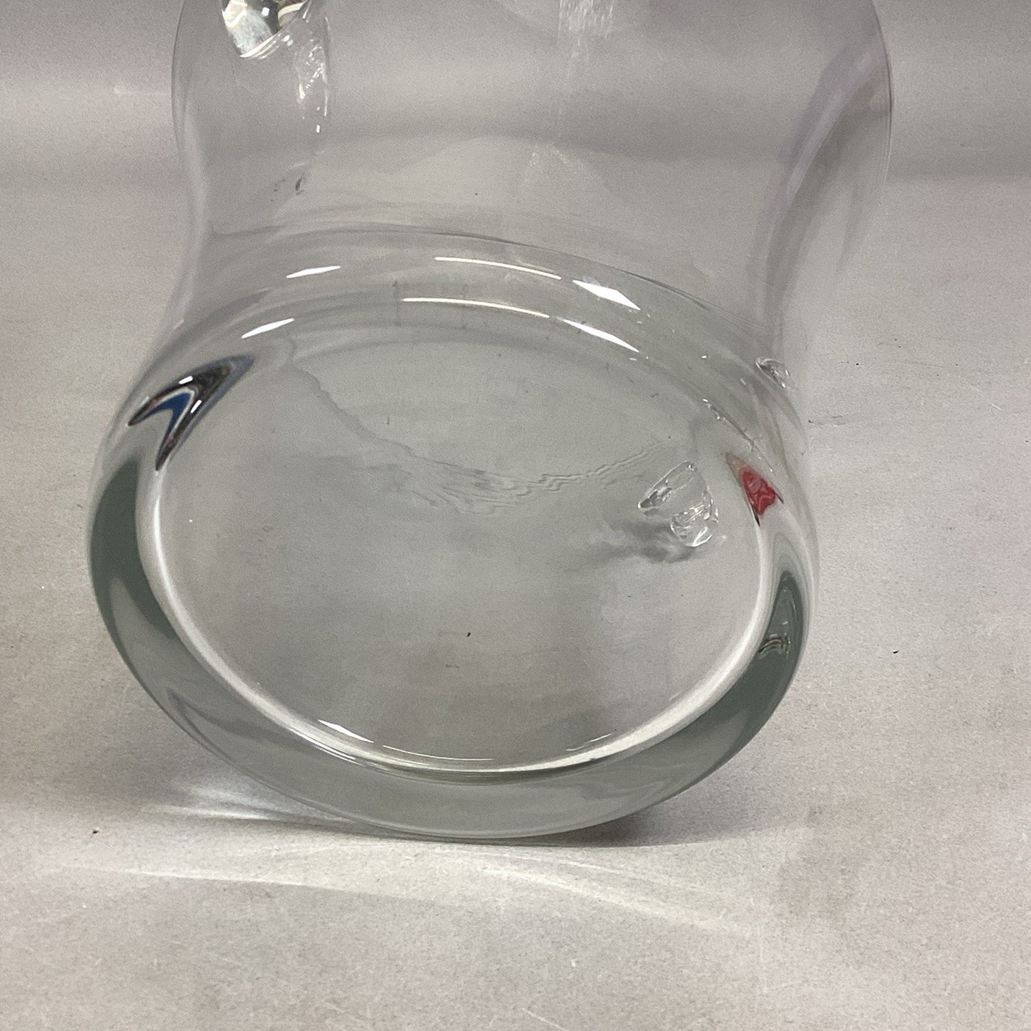 Vintage Clear Glass Ice Bucket w/ Hand Blown Handles - 8.5”Hx8 7/8”D