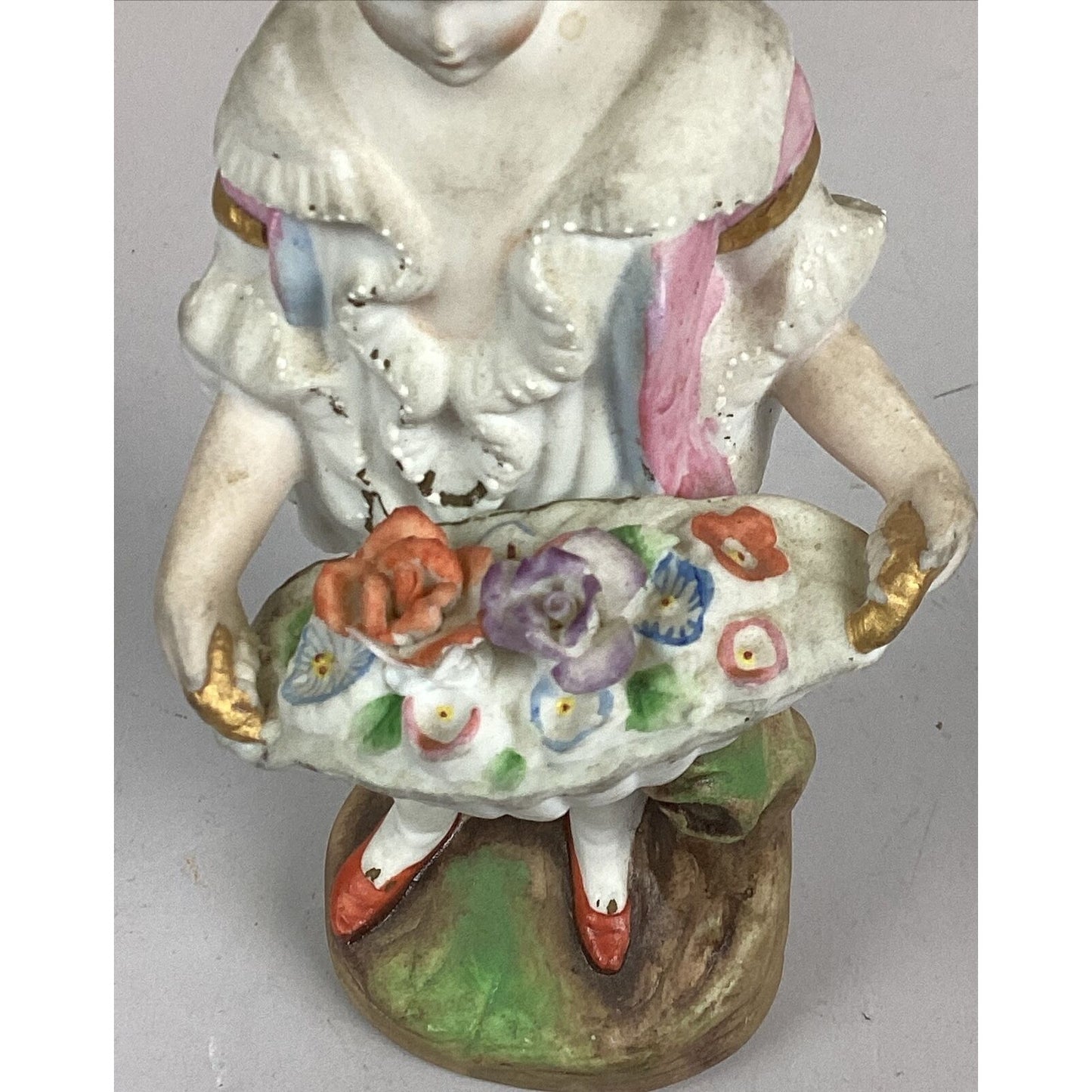 Lenwile China/Ardalt/Japan Hand Painted Figurine - Boy W/ Flowers - #6443