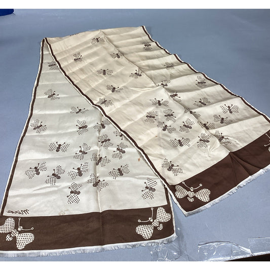 Mirsa 100% Silk Moth Scarf - 50x12” - Stained