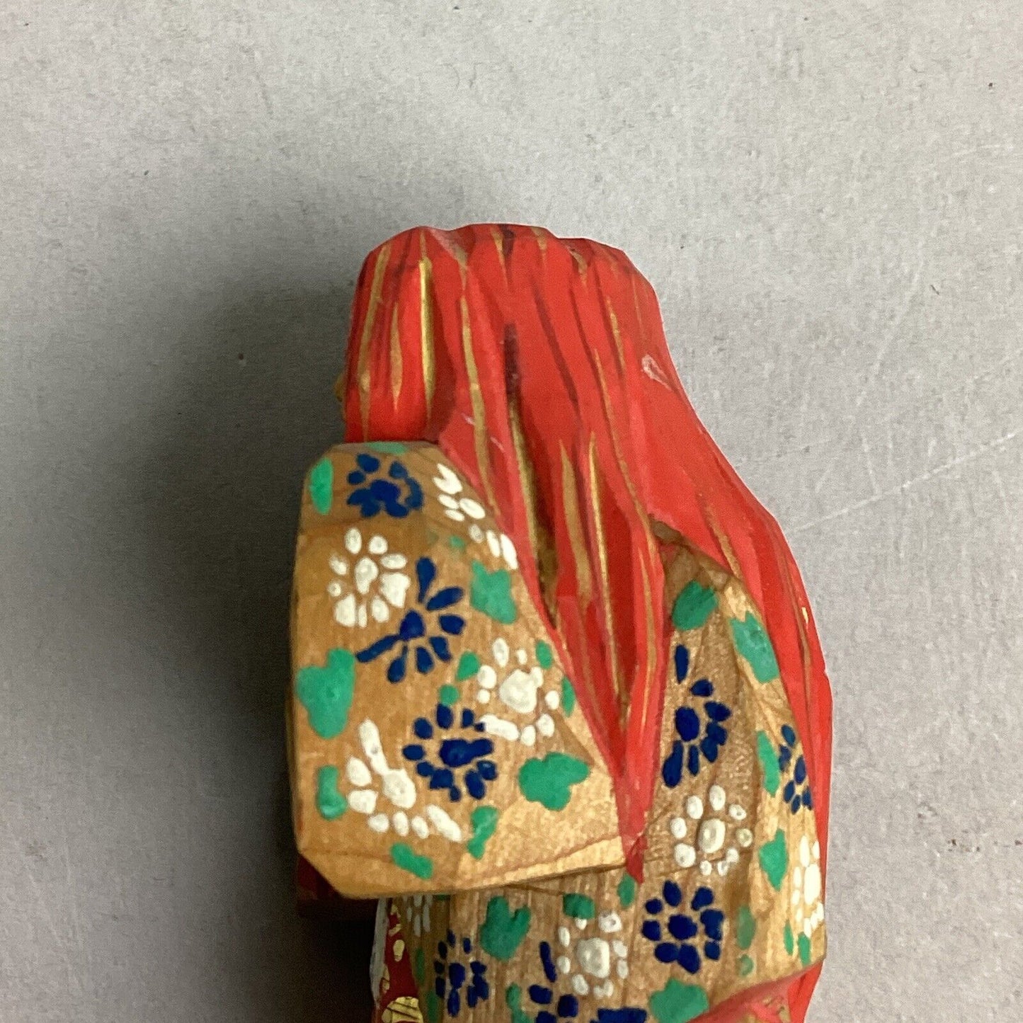 Antique Japanese Hand Made Wooden Doll - 2.5”