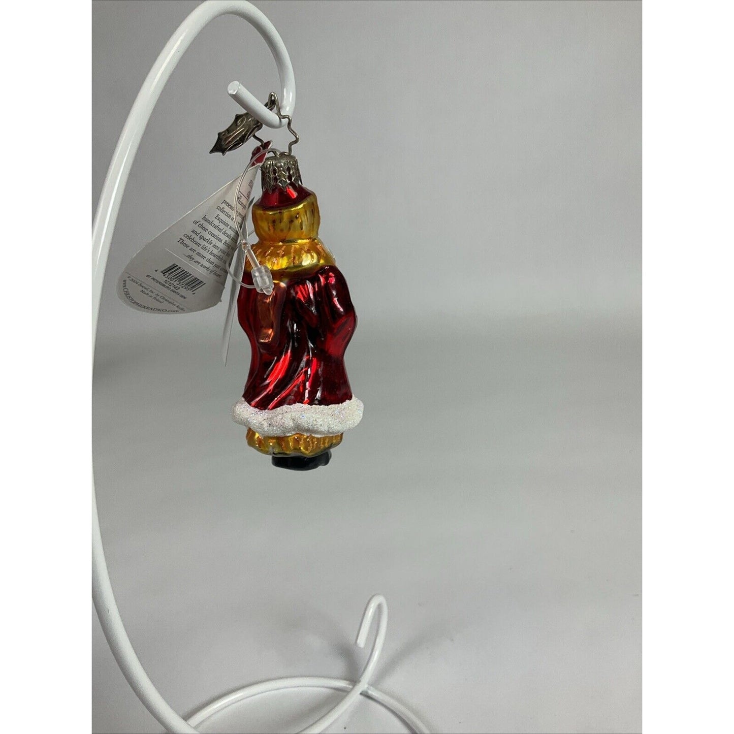 Christopher Radko Glass St Petersburg Santa Gem Christmas Ornament