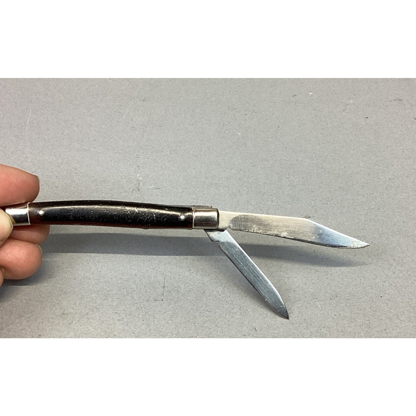 VINTAGE IMPERIAL PROV USA 851 DE - 2 BLADE DIAMOND EDGE STAINLESS POCKET KNIFE