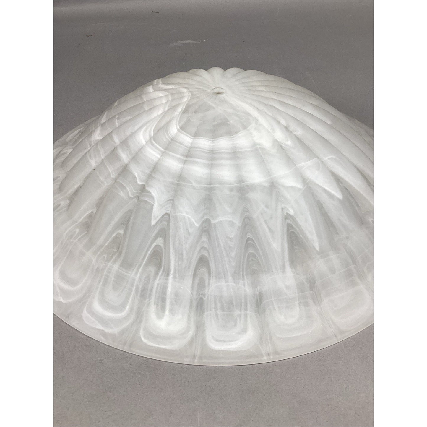 Vintage Frosted Glass Pendant Light Shade - 15.75”Dx5.5”H