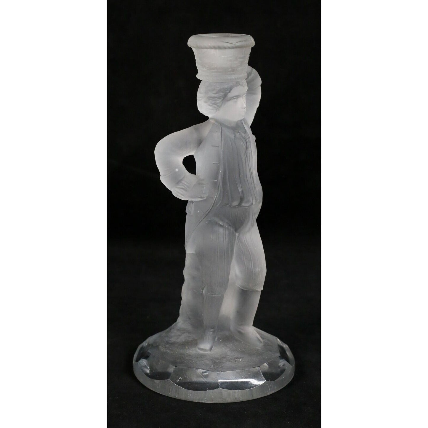 Holyrood Glassworks Pair of Figural Candlesticks