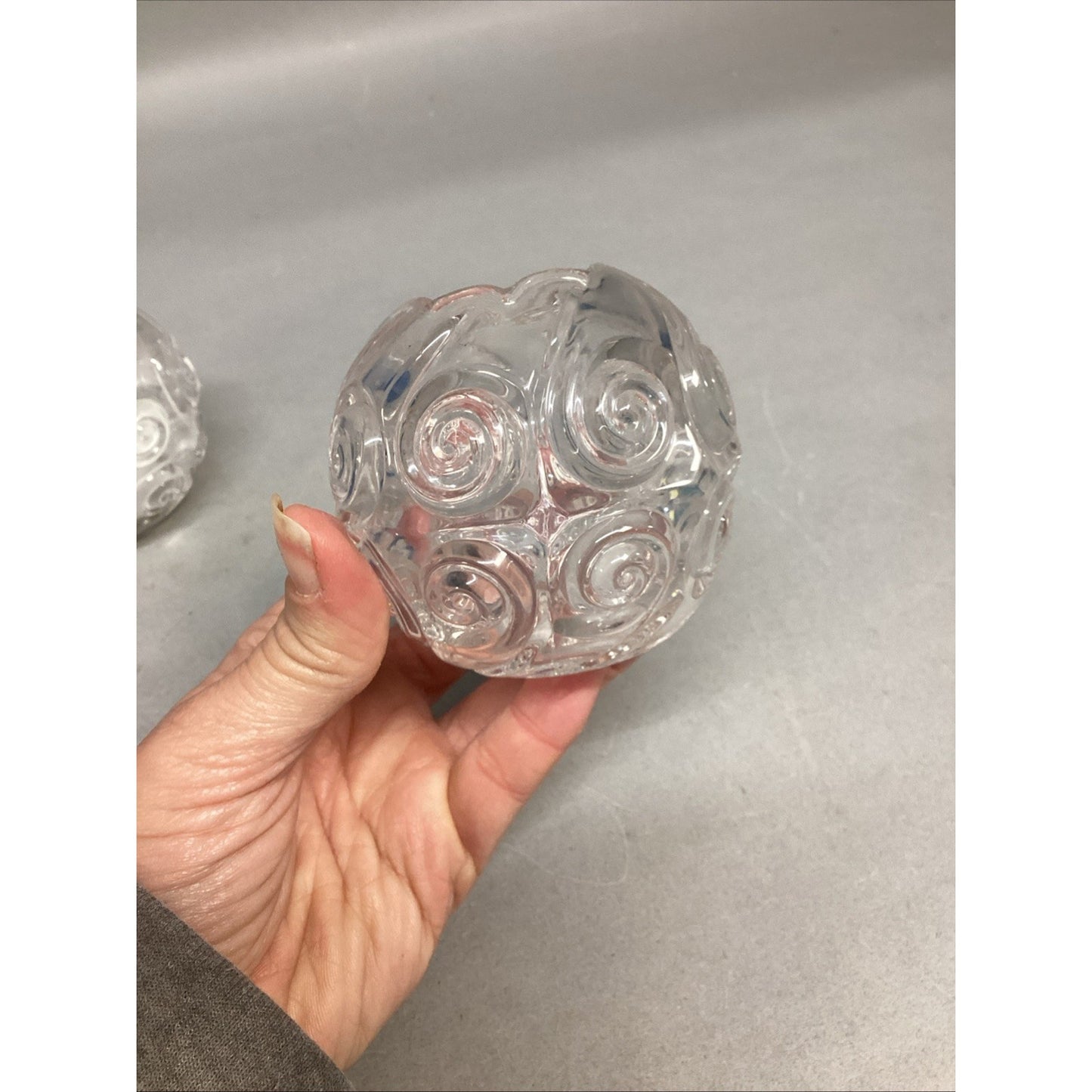 Set Of 3 Duncan & Miller Snail Rose Bowl Candle Holders