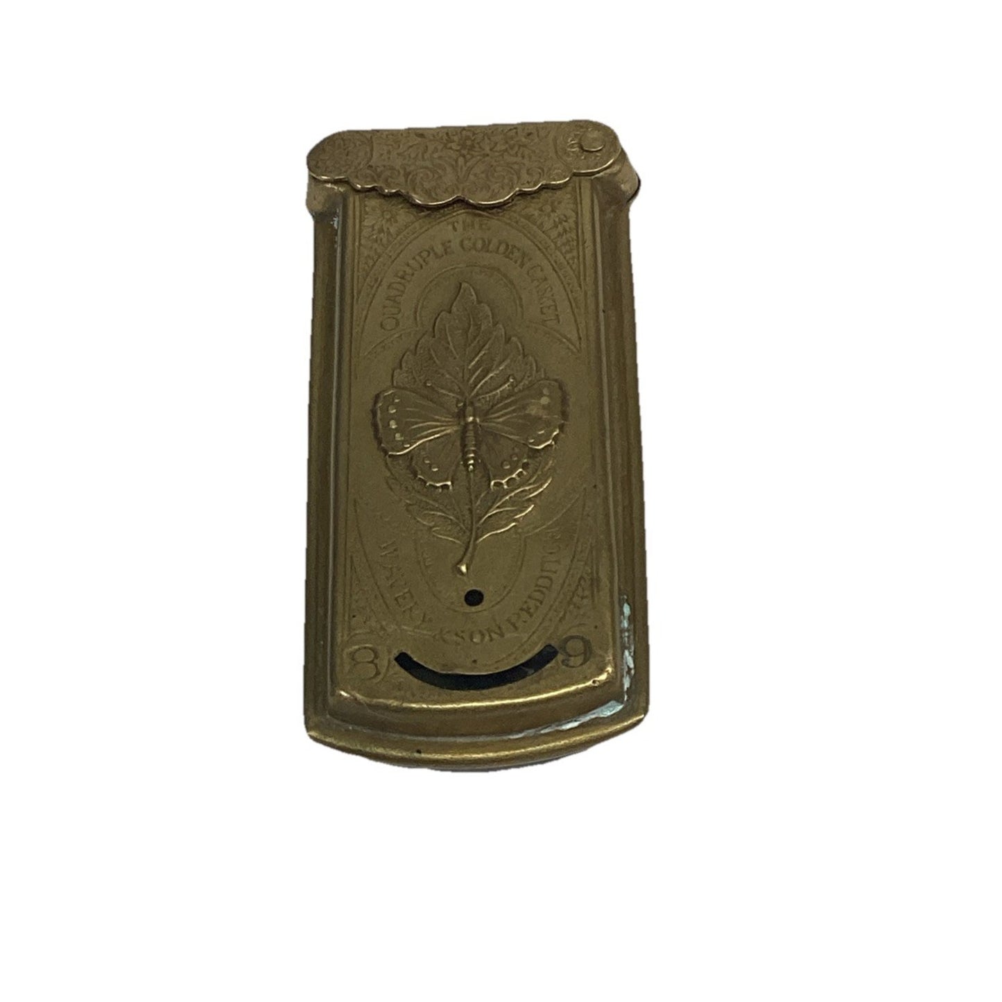 Antique 1868 Gold Gilt Wavery & Sons Redditch Quadruple Golden Casket Needle Case