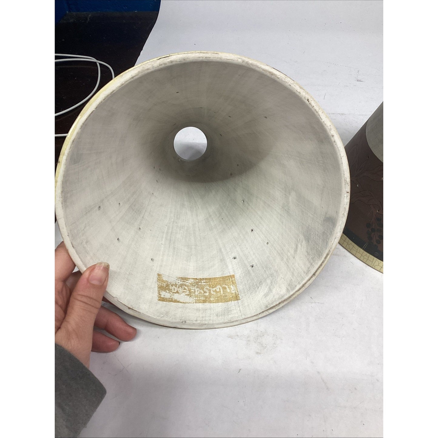 Set of 2 Studio Art Pottery Lamp Shades - 7.75”Hx8”D