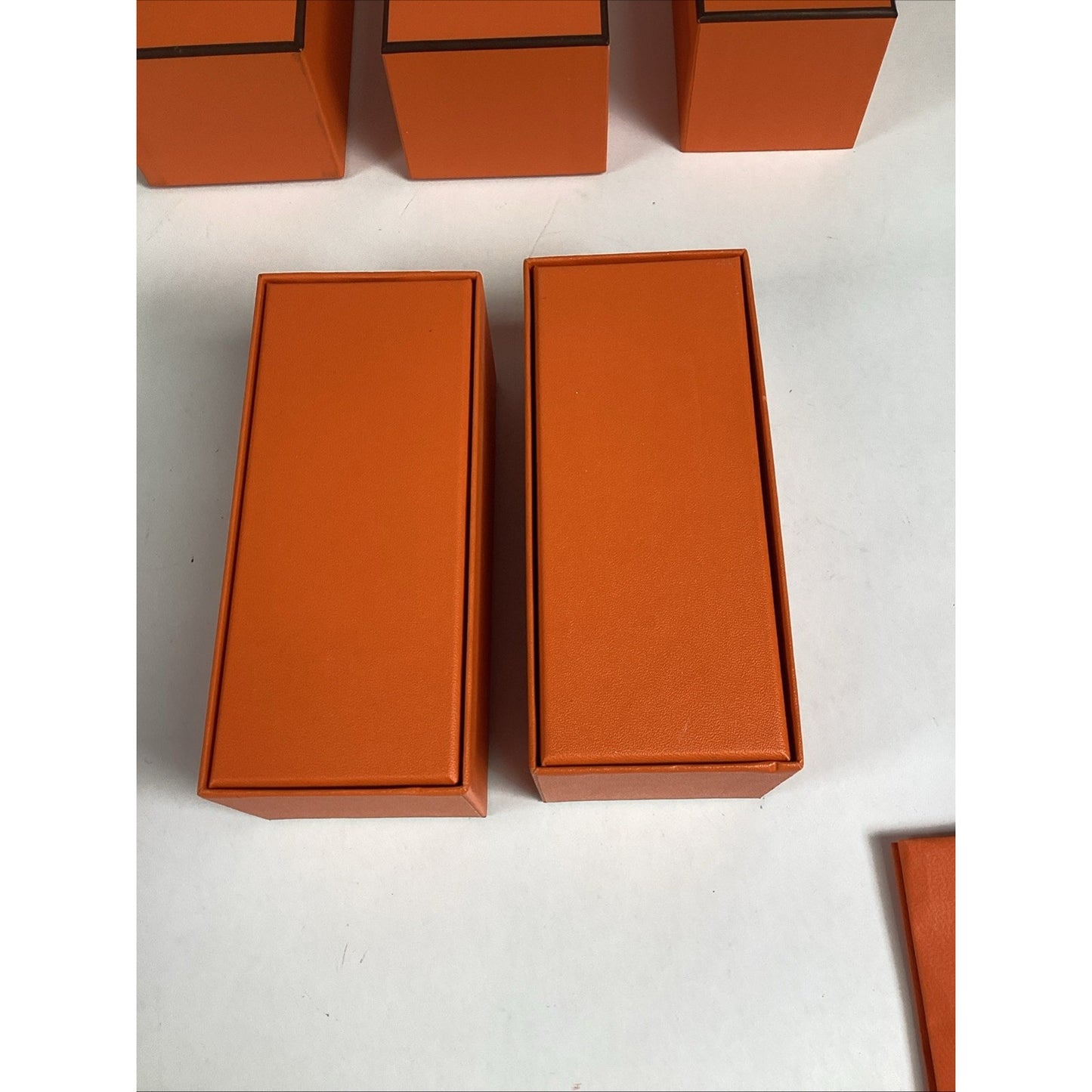 Set Of 5 Hermes Paris Orange Gift Boxes And 1 Gift Bag - Empty