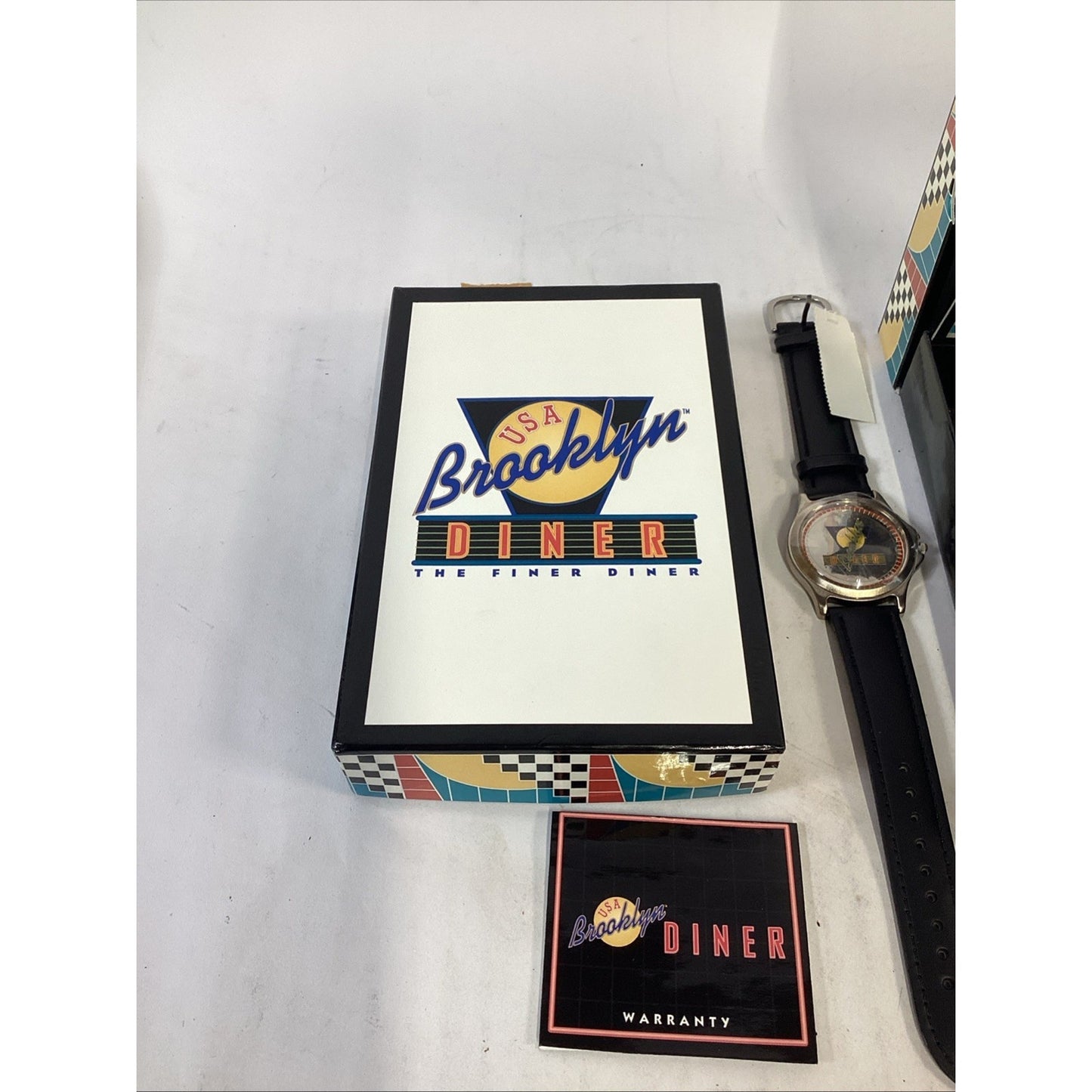 Vintage NOS Brooklyn Diner Watch With Leather Band & Case