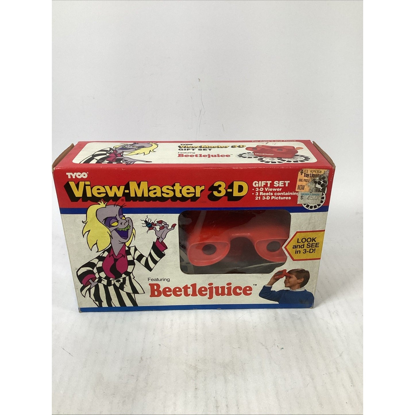 Tyco View Master 3-D Gift Set - Beetlejuice - 3D Viewer, 3 Reels W/ 21 3D Pictur