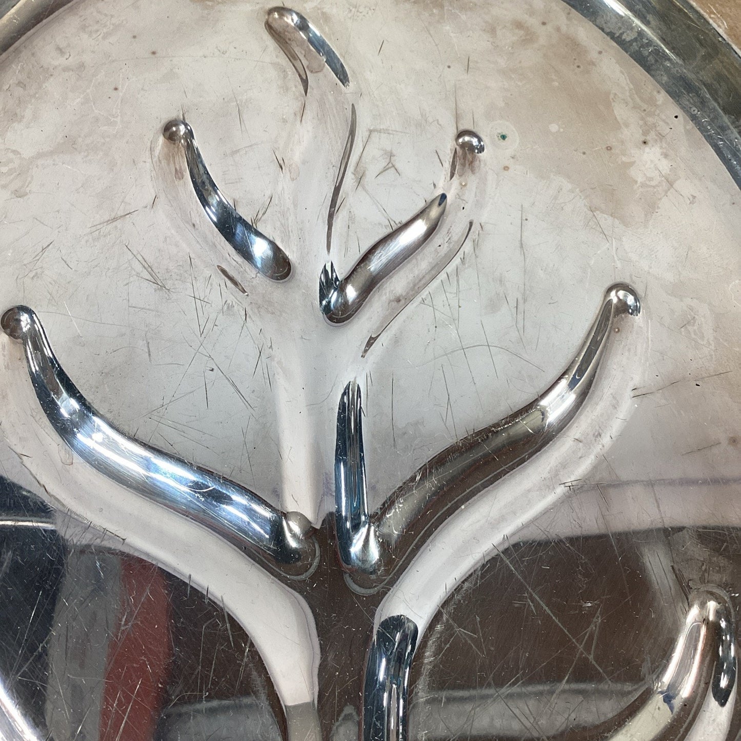 Vintage Tree Of Life Footed Silver Plated Footed Platter