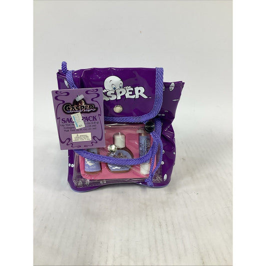 Vintage Casper Sack Pack NOS 1996 Childs 3pc Make-up Set Backpack Rare