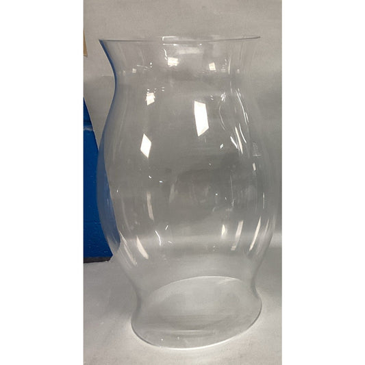 Vintage Large Hurricane Lamp Shade Clear Glass - 16.5”H