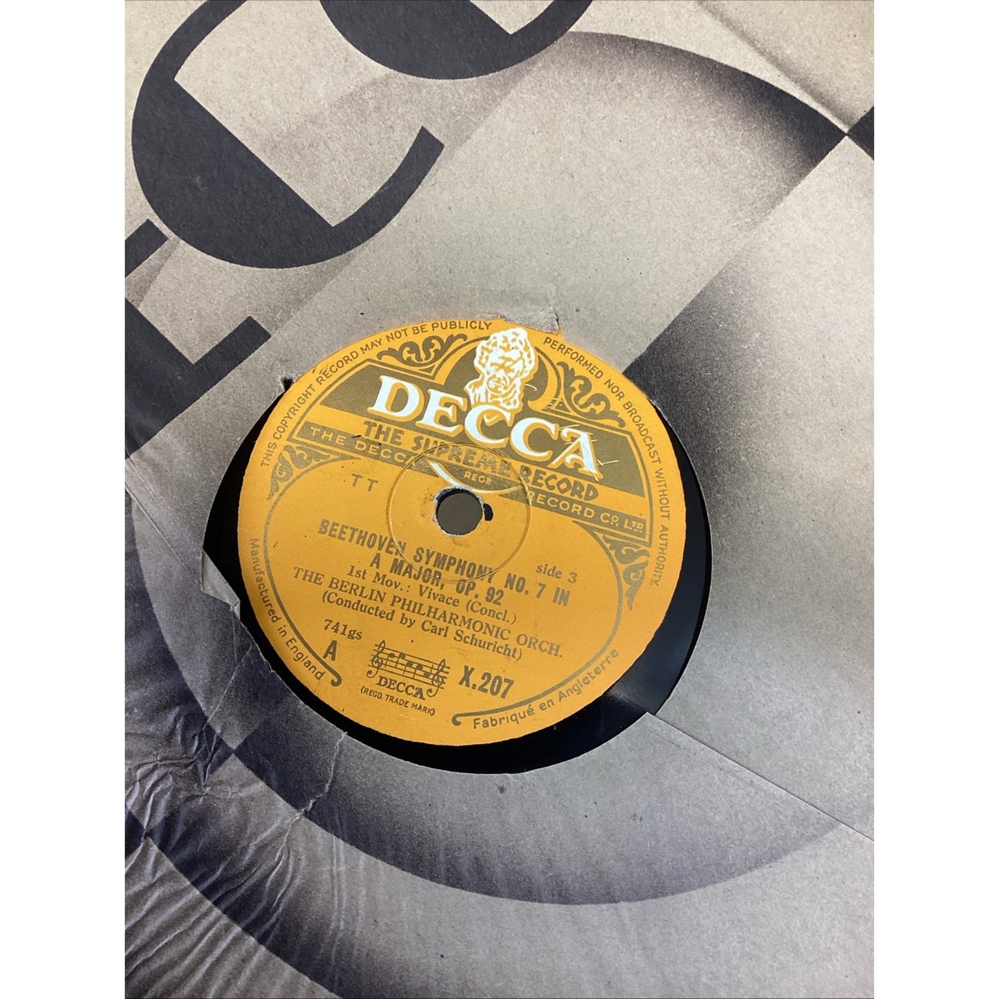 Beethoven Symphony No.7 In A Minor (5 Records) Berlin Philharmonic Orchestra