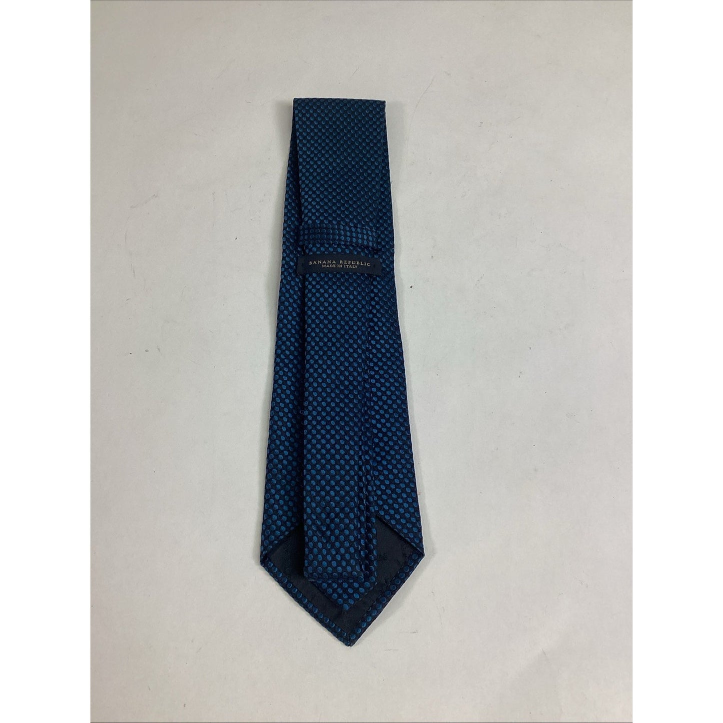 Banana Republic 100% Silk Men’s Blue Dot Tie - Made In Italy