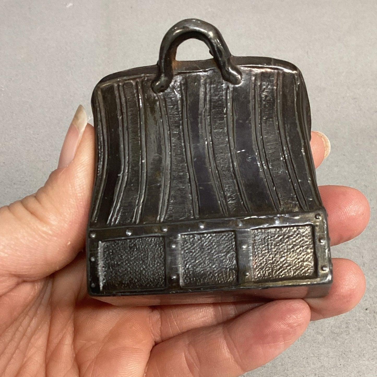 Antique Metal Business Card Holder Handbag Purse Satchel