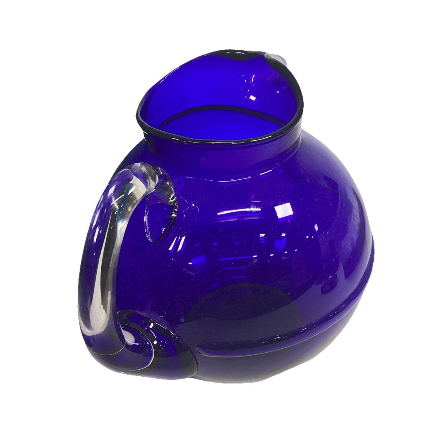 Cambridge Hand Blown Glass Art Deco Cobalt Blue Pitcher - 3400 Line
