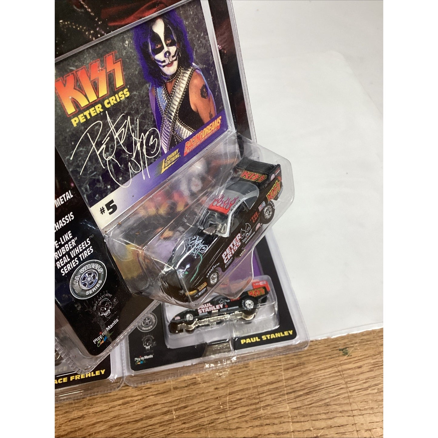 Set Of 4 Vintage 1997 NOS KISS DRAGSTERS - Peter Criss, Gene Simmons, Ace & Paul