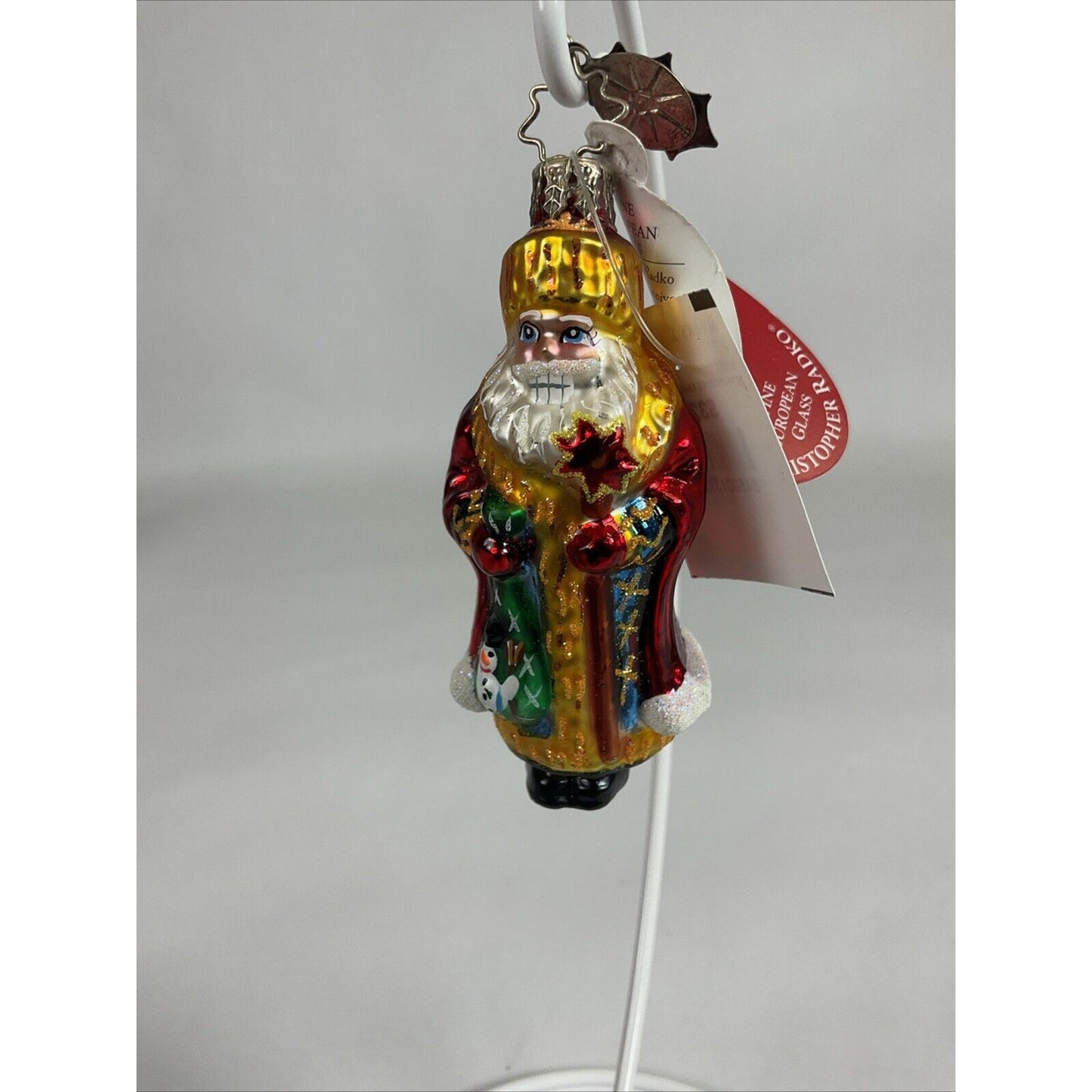 Christopher Radko Glass St Petersburg Santa Gem Christmas Ornament