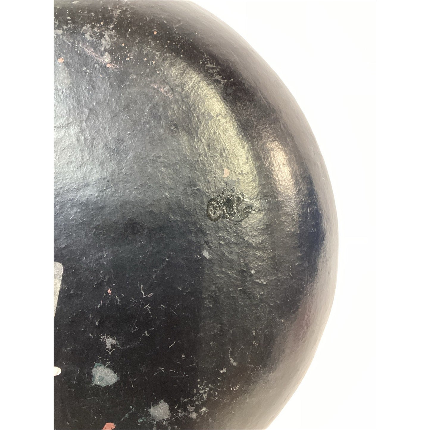 Antique Black Papier Mache Pressed Paper Pulp Ware Decorative Bowl Plate - 9”D