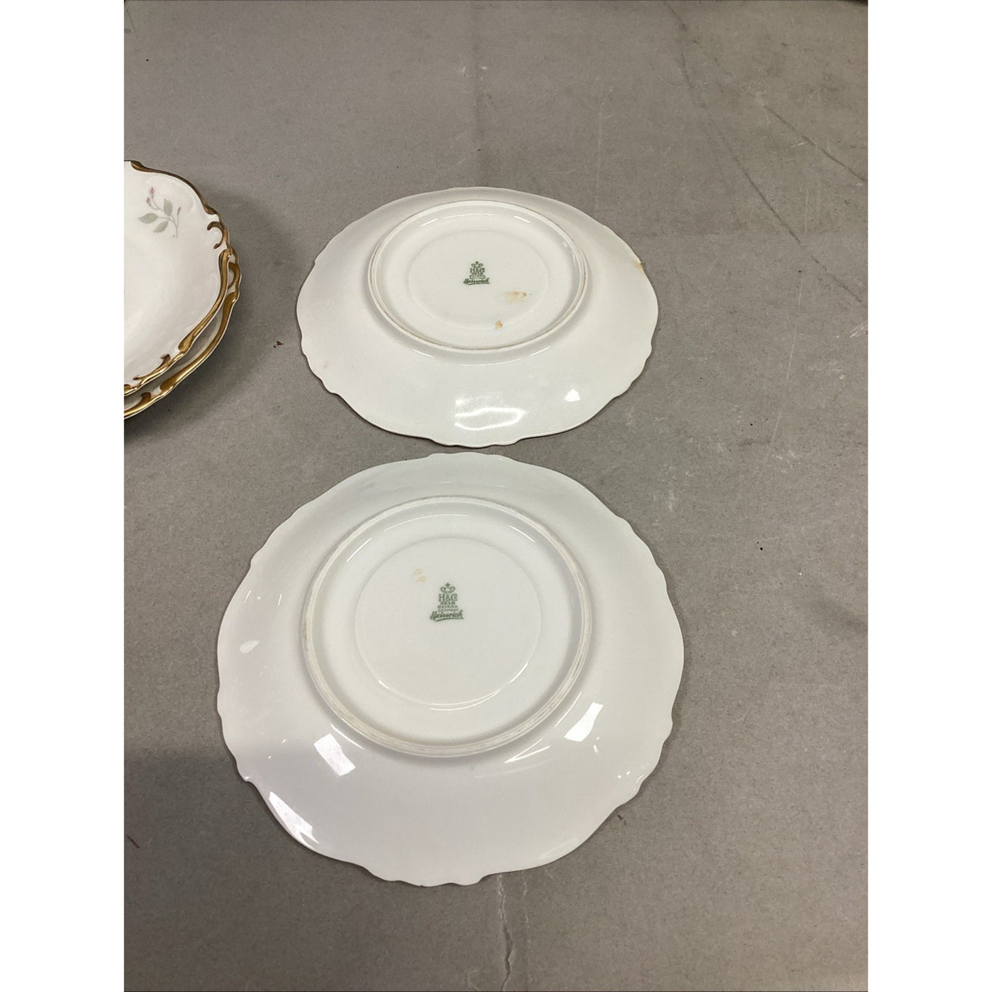 Set Of 8 Floral H&Co Selb Bavaria Germany Heinrich Saucers #66