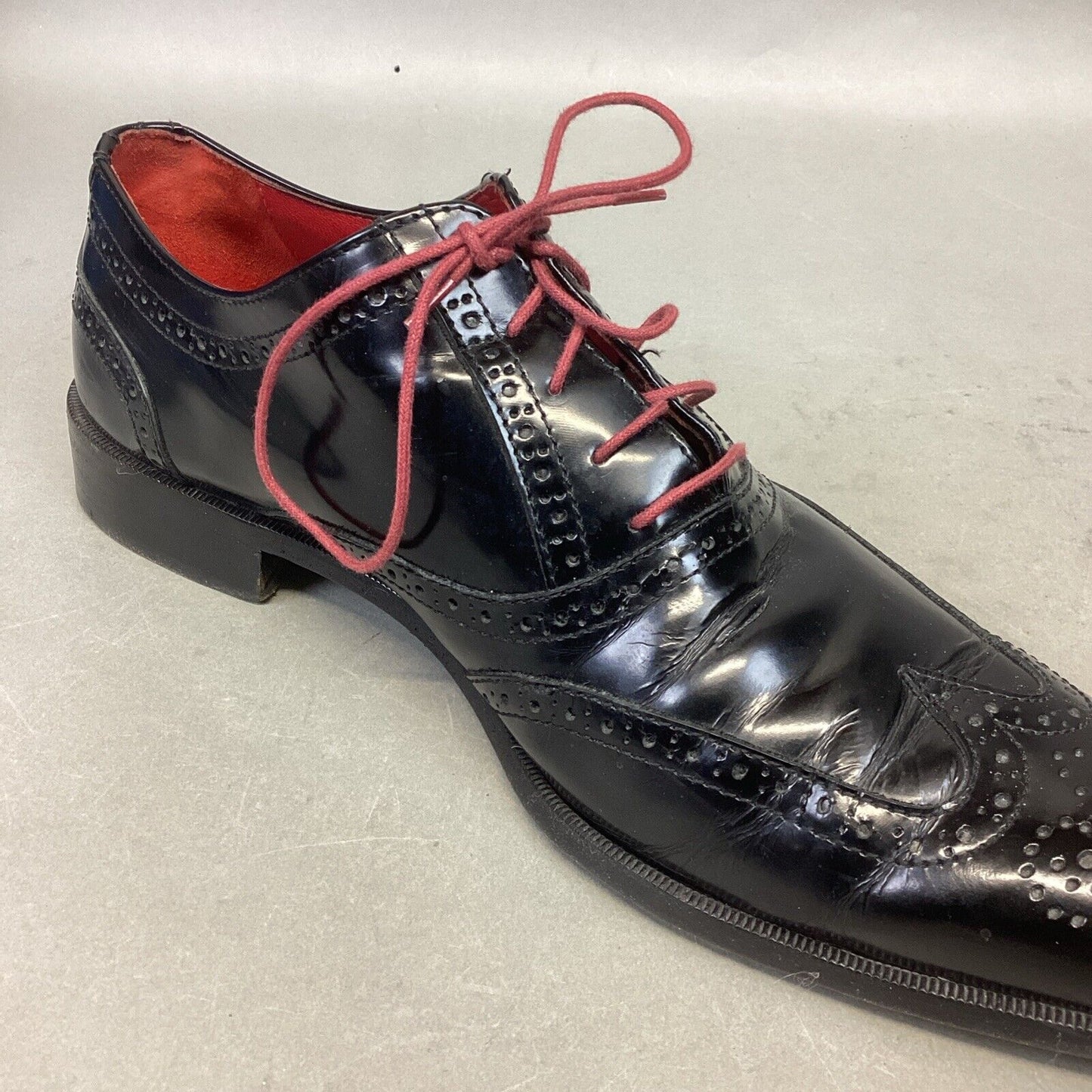 Vaneau Bottier A Paris Men’s Wingtip Black Oxford Dress Shoes - 42 1/2